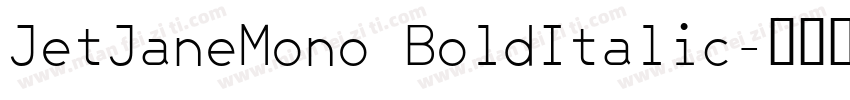 JetJaneMono BoldItalic字体转换
